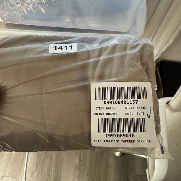 J.Crew 1040 Athletic Tapered-Fit Tech Pants Mens W34 L32 Tan Performance AU209 - Picture 11 of 11
